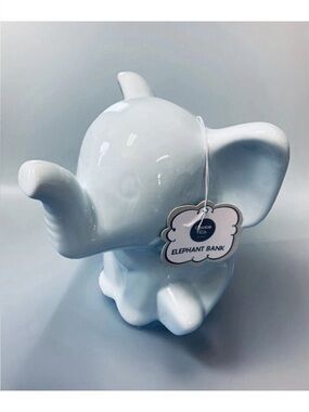 Elephant Ceramic Coin Bank-Blue~Cookie & Co~12”~ Baby Gift-NWT